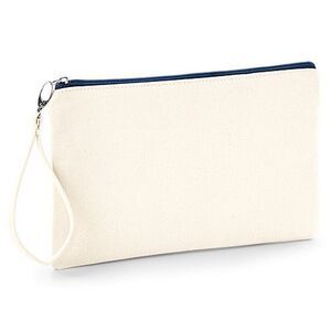 Westford Mill Canvas Wristlet Pouch / Natural/Navy